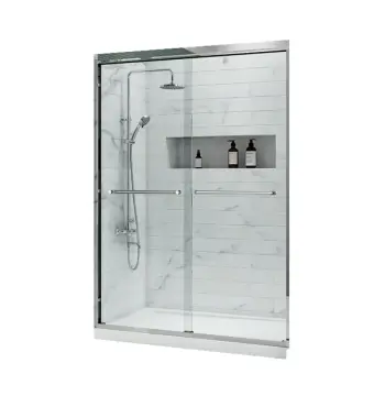 Дверь в нишу Koer SR SD03-140x200-TR-01 прозрачное стекло Easy Clean 8мм, хром (KR5385)