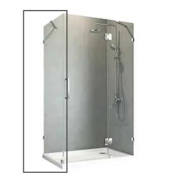 Боковая стенка для кабины Koer SR SW04-80x200-TR-01 прозрачное стекло Easy Clean 10мм, хром (KR5389)