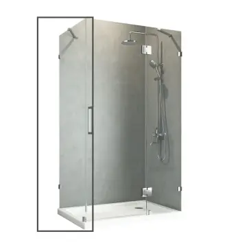 Боковая стенка для кабины Koer SR SW04-90x200-TR-07 прозрачное стекло Easy Clean 10мм, графит (KR5391)