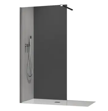 Душевая перегородка Koer SR SP01-120x200-TR-01 Walk-In прозрачное стекло Easy Clean 8мм, хром (KR5394)