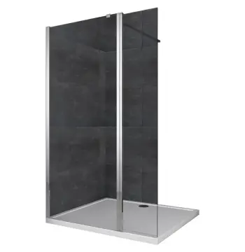 Душевая перегородка Koer SR SP03-120x200-TR-01 Walk-In прозрачное стекло Easy Clean 8мм, хром (KR5398)