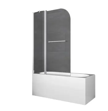 Шторки стеклянные на ванну Koer SR BS04-95x140-TR-01 прозрачное стекло 6мм, хром (KR5403)