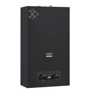 Газова колонка Koer KWH.G0110 BLACK димохідна 10 л/хв, колір чорний (KR5554)