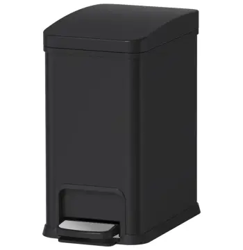 Мусорное ведро с плавным закрытием прямоугольное KOER TC-010108-05 8 л (цвет черный) (KR5593)