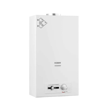 Газова колонка димохідна з п'єзорозпалом KOER KWH.G0410 WHITE 10 л/хв (колір білий) (KR5663)