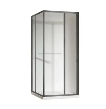 Душевая кабина без поддона Koer SR SC09-90x90x200-L-TR-07 прозрачное стекло Easy Clean 6мм Графит (KR5685)