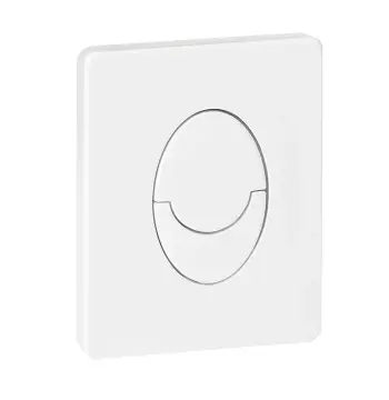 Панель смыва KOER KT-0606-03 157x198x3mm пластиковая, кнопка округленная (цвет белый) (KR5713)