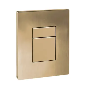 Панель смыва KOER KT-0607-12 157x198x3mm пластиковая, кнопка квадратная (цвет матовое золото) (KR5715)