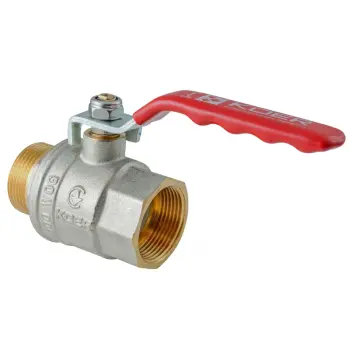 Кран шаровой ГШВ KOER EXTREME KE.215-15 - 1/2" FM ручка "рычаг" красная (KR5750)