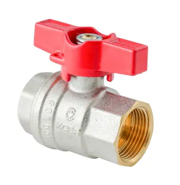 Кран шаровый ГГМ KOER EXTREME KE.217-20 - 3/4" FF ручка "бабочка" красная (KR5757)
