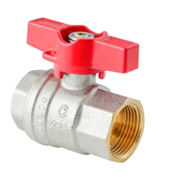 Кран шаровый ГГМ KOER EXTREME KE.217-25 - 1" FF ручка "бабочка" красная (KR5758)