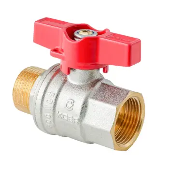 Кран шаровой ГШМ KOER EXTREME KE.218-15 - 1/2" FM ручка "бабочка" красная (KR5759)