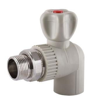 Кран радиаторный угловой Vsplast PPR ф25x3/4″ 2026