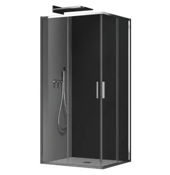 Душевая кабина без поддона Koer SR SC10-90x90x195-TR-01 прозрачное стекло Easy Clean 6мм, хром (KR5942)