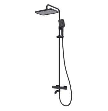 Душевая колонна KOER KB-57038-05 черная термостатическая на 3 функции (KR5961)