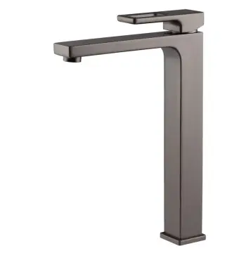 Смеситель для умывальника KOER KB-11009-07 латунный графитовый, высокий (KR5978)