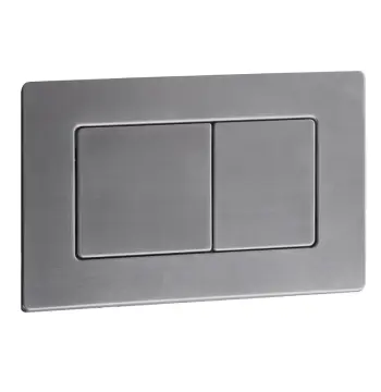 Панель смыва KOER KT-0612-07 240x160x10mm из нержавеющей стали, кнопка квадратная (цвет графит) (KR6122)