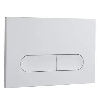 Панель смыва KOER KT-0608-03 240x160x10mm пластиковая, кнопка округленная (цвет белый) (KR6123)