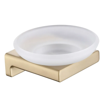 Мыльница настенная KOER AS-0102-12 (стекло) (цвет матовое золото) (KR6159)