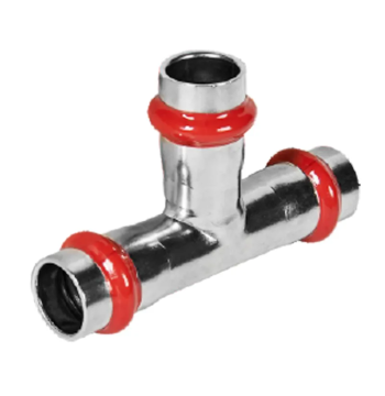 Тройник трехраструбный редукционный KOER KQ.T181518 PRESS-INOX AISI 304 18x15x18 (KR6348)