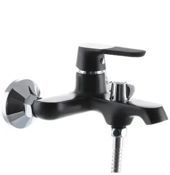 Смеситель для ванны Mixxus Premium TIGER 009 латунный черный матовый с коротким литым изливом (MI0565)