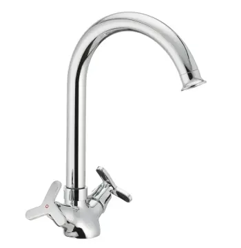 Смеситель для кухни Mixxus Premium Apollo 275 латунный хром, двухвентильный с высоким поворотным изливом (MI0607)