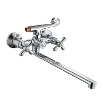 Смеситель для ванны Mixxus Premium Dominox 140 латунный хромированный с длинным поворотным изливом 350 мм (MI1581)