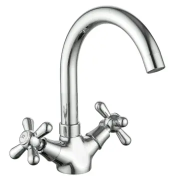 Смеситель для кухни Mixxus Premium Dominox 274 латунный хром, двухвентильный с поворотным изливом 140 мм (MI1584)