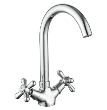 Смеситель для кухни Mixxus Premium Dominox 275 латунный хромированный двухвентильный с высоким поворотным изливом (MI1585)