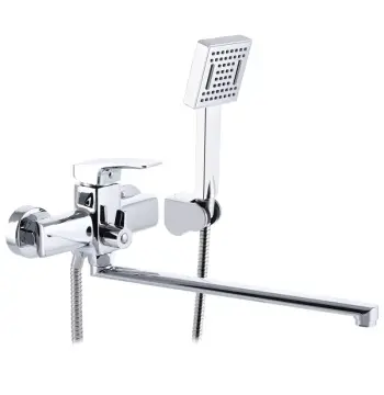 Смеситель для ванны Mixxus Premium Patrick Chr-006 латунный хромированный с длинным поворотным изливом (MI1657)