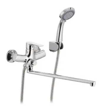 Смеситель для ванны Mixxus Premium PUSH Chr-006 латунный с кнопочным переключателем (MI1665)