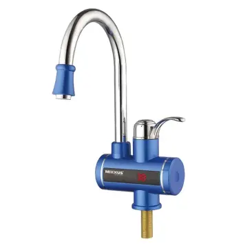 Водонагреватель 3 kW проточный MIXXUS Electra 240-E BLUE с индик. темп., RESET, на мойку (цвет голубой) (MI2747)