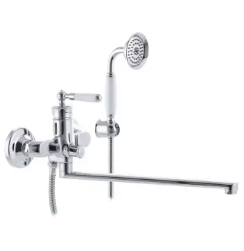 Смеситель для ванны Mixxus Premium Vintage 006 однорычажный латунный с длинным поворотным изливом (MI2855)