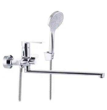 Смеситель для ванны Mixxus Premium Albert 006 латунный хромированный с длинным поворотным изливом (MI2876)