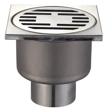 Душовий трап MIXXUS DRAIN-01-10x10-180 з нерж. сталі SUS304 100x100мм, прямий відвід (Колір нерж) (MI3421)