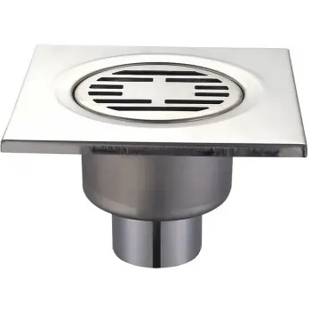 Душовий трап MIXXUS DRAIN-03-15x15-180 з нерж. сталі SUS304 150x150мм, прямий відвід (Колір нерж) (MI3422)