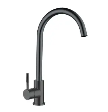 Смеситель для кухни Mixxus SUS-011 из нержавеющей стали SUS304 графит с поворотным изливом (MI5903)