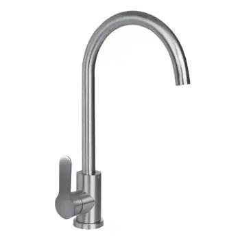 Смеситель для кухни Mixxus DAX-011-B из нержавеющей стали с высоким поворотным изливом (MI5992)