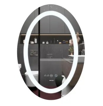 Дзеркало MIXXUS PLAIN MV02-50x70 з LED Touch, Anti-fog, димером, рег. яскравості, годинником (MI6010)