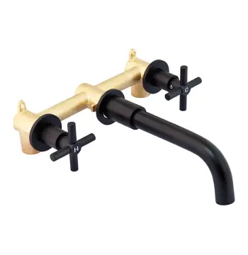 Встраиваемый смеситель для умывальника Mixxus DVE-001 Inner Black из нержавеющей стали, черный матовый (MI6022)