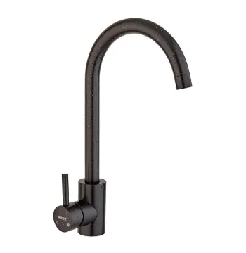 Смеситель для кухни Mixxus SUS-011 Stone Black из нержавеющей стали, высокий поворотный излив (MI6209)