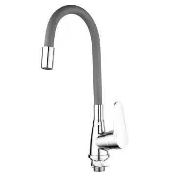 Смеситель для кухни с гибким изливом Mixxus Elvis 014 Refl.Grey на гайке MI6307 (MI6307)