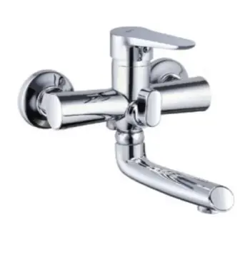 Смеситель для ванны Mixxus PUD3-146 хромированный однорычажный с коротким поворотным изливом (MI6444)