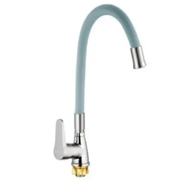 Змішувач для кухні MIXXUS SOP4-146 Reflector Gray хром з гнучким сірим виливом (MI6492)