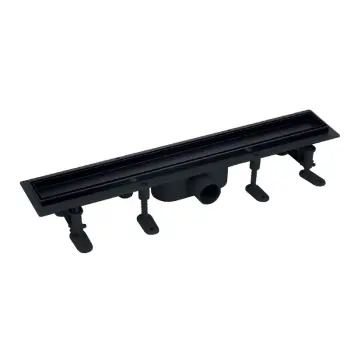 Душовий трап MIXXUS DRAIN-06-80 BLACK з пластиковою основою і накладкою із нерж. сталі SUS304 70x800мм (Колір чорний) (MI6531)