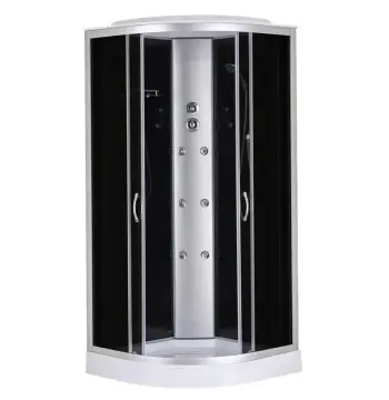Бокс душевой с гидромассажем Mixxus STRONG SBH02-90x90x215-GR SATIN низкий поддон (MI6891)