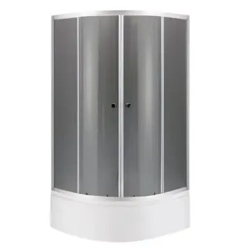 Душевая кабина с высоким поддоном Mixxus PLAIN SCT01-90x90x195-GR SATIN серое тонированное стекло 4мм (MI6895)