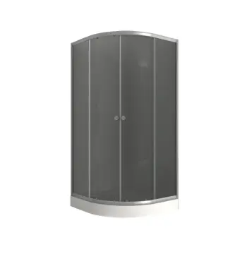 Душевая кабина с низким поддоном Mixxus PLAIN SCT02-90x90x195-GR SATIN серое тонированное стекло 4мм (MI6898)