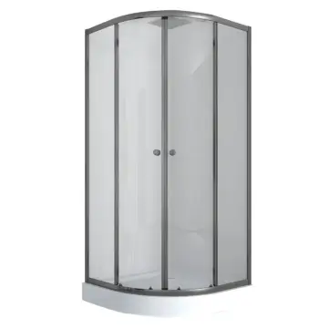 Душевая кабина с низким поддоном Mixxus PLAIN SCT02-90x90x195-TR GRAPHITE прозрачное стекло 4мм (MI6901)