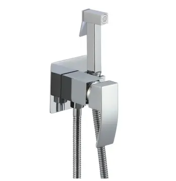 Смеситель для гигиенического душа скрытого монтажа Mixxus Premium Bend 002 Inner латунный хромированный с лейкой (MI6924)